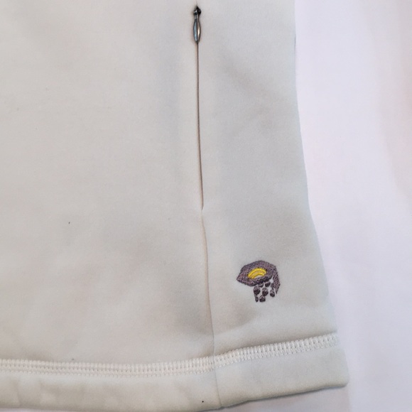 Mountain Hardwear fleece hooded in stone pullover - Picture 2 of 7